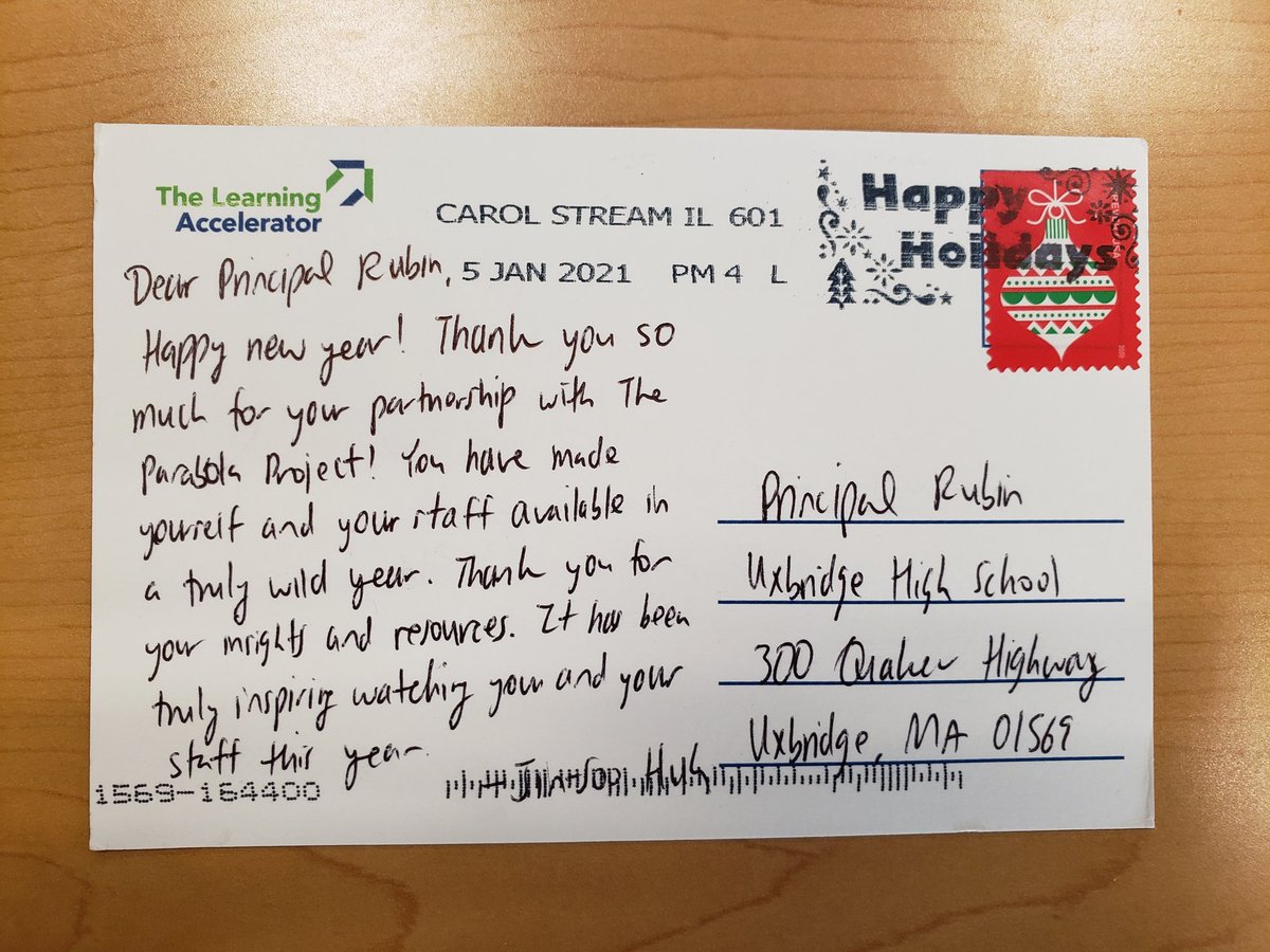UxbHSPrincipal's tweet photo. Grateful for this note today from @JinSooDHuh and our colleagues at @ParabolaProject. The professional collaboration has been awesome! #spartanpride https://t.co/x26U7jp3s3