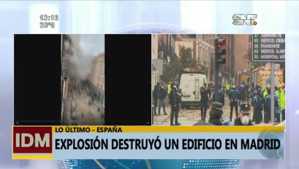 sntparaguay's tweet photo. 🔴 #ÚltimoMomento - Explosión destruyó varios edificios en #Madrid - #España 🇪🇦.
Infórmate más #OnLine 📲💻 https://t.co/0PicBrLirg
#SNT #SNTHD #IDM #IDMSNT https://t.co/RcepGzXzOm