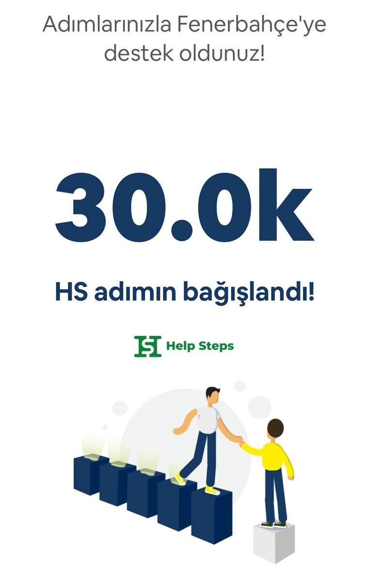 babaoglu07's tweet photo. Gün içinde attığım adımlarla Fenerbahçe’nin zirveye olan yürüyüşünün bir parçası oldum! #zirveyeyürüyüş  @helpstepsapp https://t.co/Z3YsBvJDE6