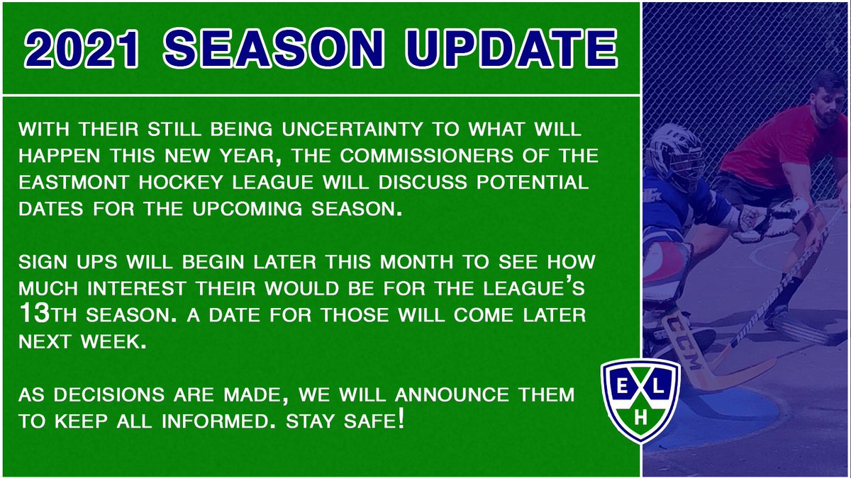 theEHL's tweet photo. Statement on the #EHL21 season ⤵️ https://t.co/O9Od0zWi8d