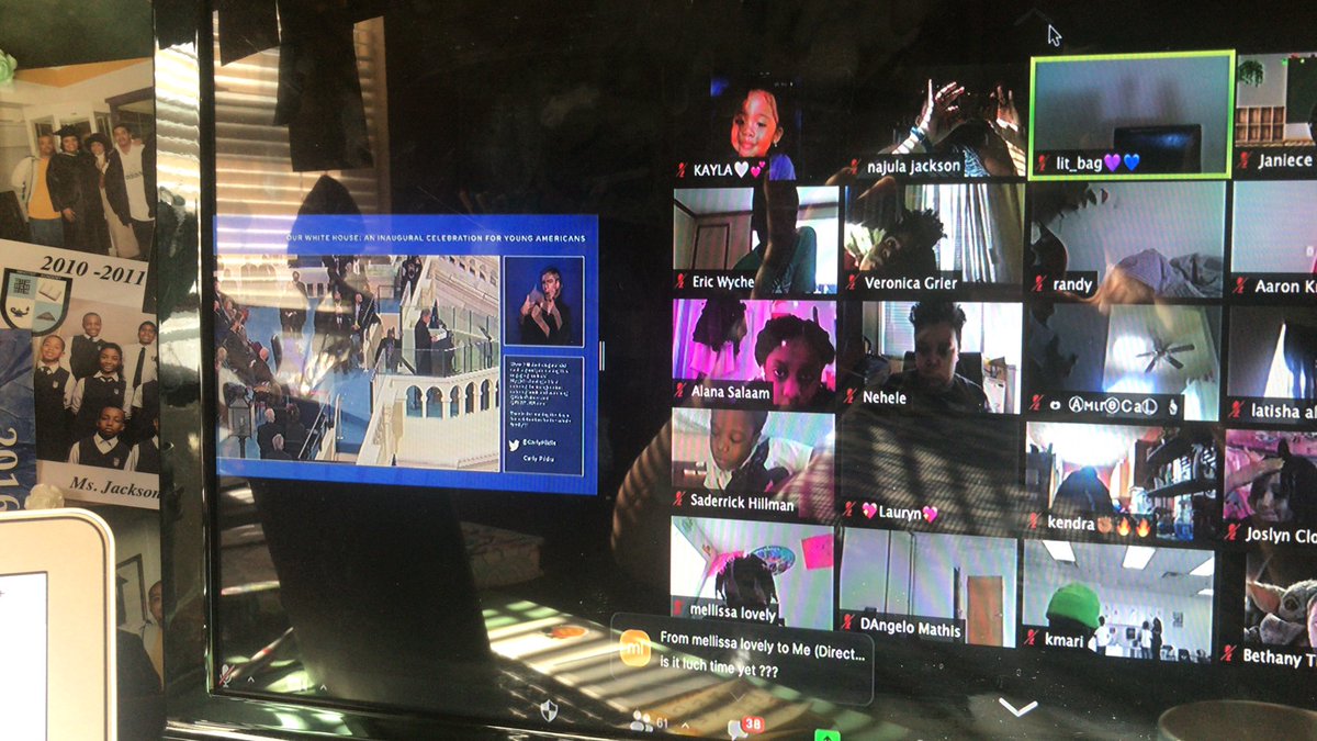 Freedom4th's tweet image. Today is a day to celebrate. Today we take back our country!! #4thGrade #Inauguration2021 #WatchParty #MyAmerica @Freedom4th @Principal_Kemp @PBS_Atlanta #ChooseSlater #ChoosePBSA @ColaSlater @SlaterRobotics