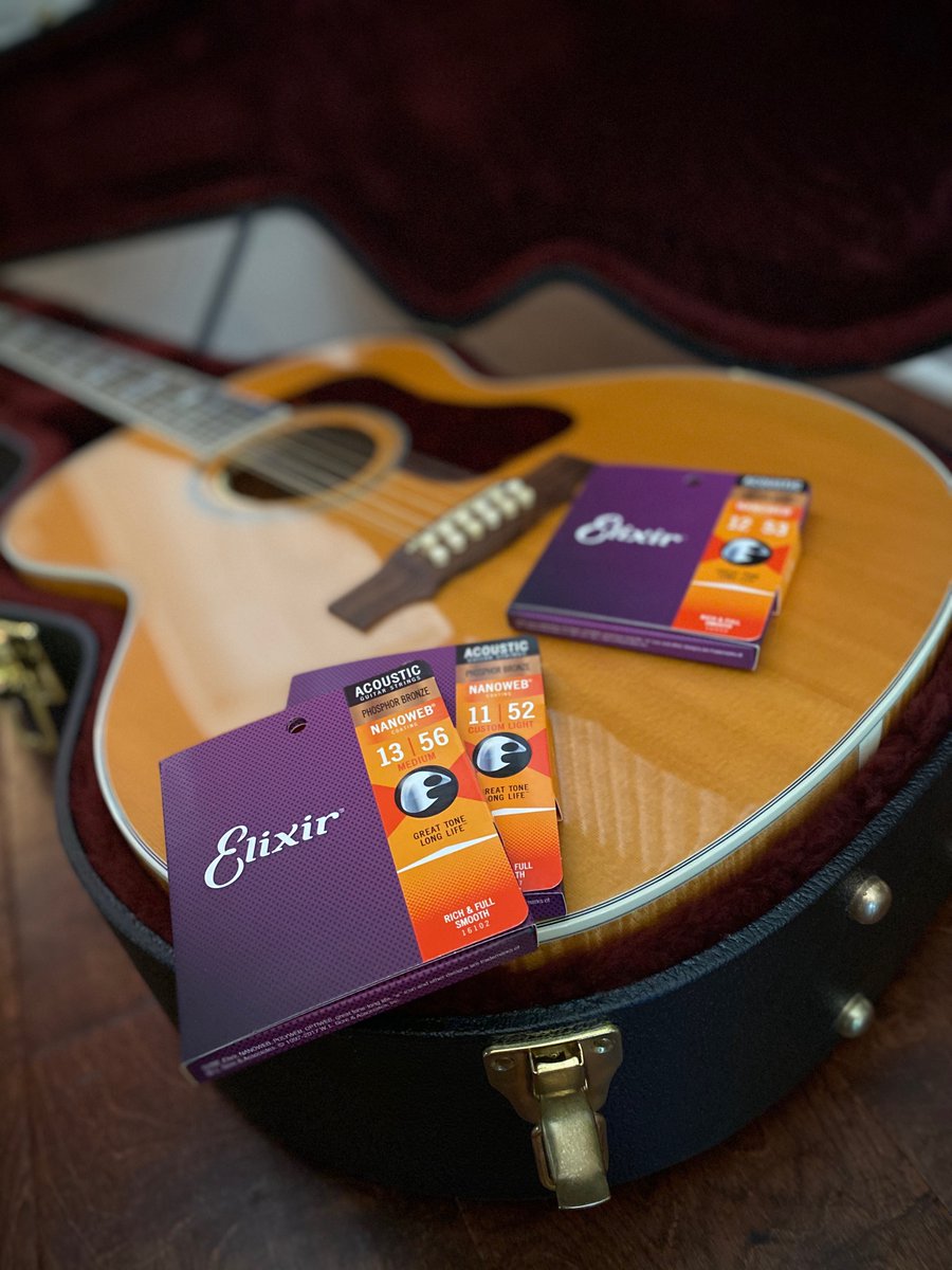 ElixirStrings's tweet photo. Our Acoustic Phosphor Bronze strings with NANOWEB Coating deliver distinctive rich and full tone together with extended tone life…see for yourself why players worldwide swear by them.

#elixirstrings #newguitar #nanoweb #polyweb #acousticguitar #acousticstrings https://t.co/thK1xTtxoT