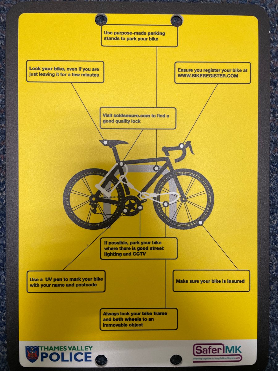 tvp_mk's tweet photo. #MKSouthNHPT have been patrolling the Emerson Valley area after a recent rise in bike thefts. Please keep your bikes locked and secure if you are leaving them to go into a shop, leave them in a well lit area and use a high quality lock.
#lockitorloseit
#C2299 #C5901 https://t.co/APUg2FoQUs
