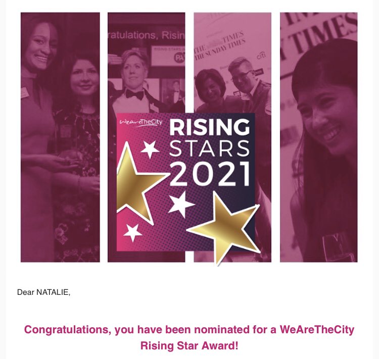 Delighted to have been nominated for @WATC_Updates 2021 Rising Stars Awards #watctop100 ⭐️