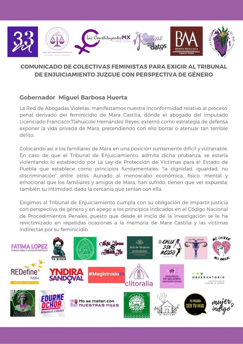 AbogadasVioleta's tweet image. En 2017 Mara tomo un Cabify a casa pero nunca llegó fue víctima de un 𝗳𝗲𝗺𝗶𝗻𝗶𝗰𝗶𝗱𝗶𝗼.
Ahora el abogado del agresor, pretende exhibir la vida personal de ella para atenuar o borrar el delito. Basta ya exigimos justicia con perspectiva de género @FiscaliaPuebla @MBarbosaMX.
