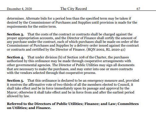 Ordinance No. 957-2020 is presented, reviewed, and adopted.