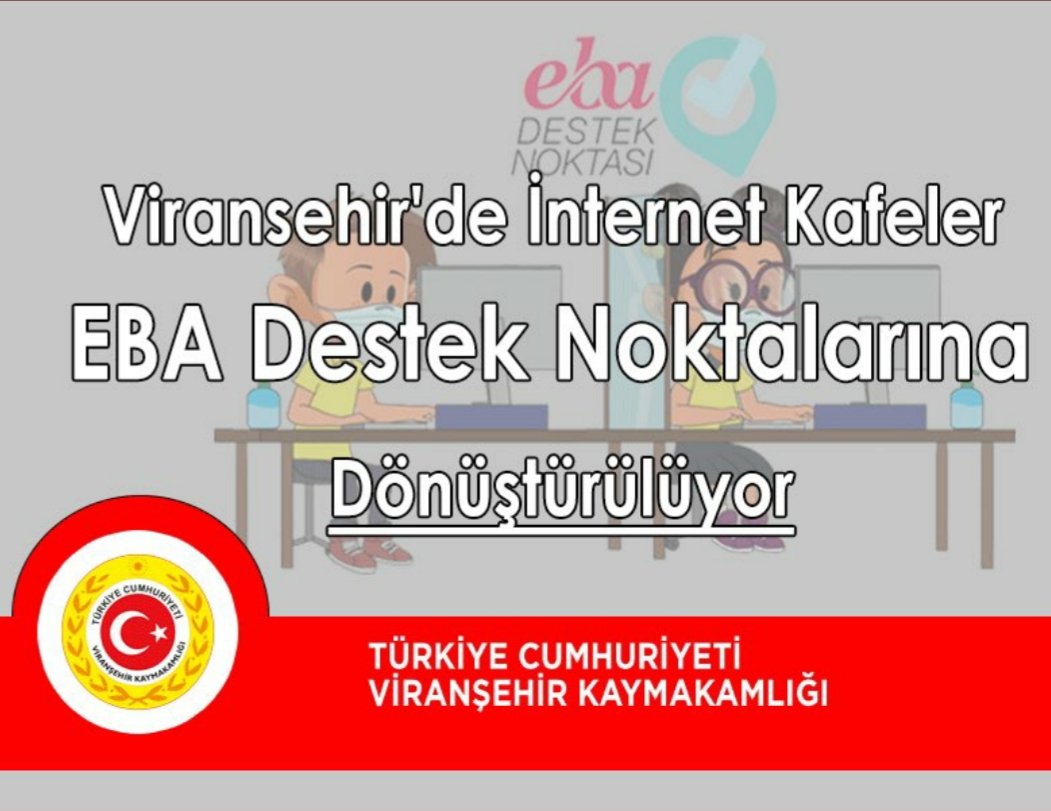 Viransehir'deki internet kafeler Eba Destek Noktalarına dönüştürülüyor 👍👏
@ibrahim_Yagan63 
<a href="/sinanc_n/">sinanC_A_N</a>
<a href="/omerdereci/">Ömer Dereci</a> 

viransehir.gov.tr/viransehirde-i…
