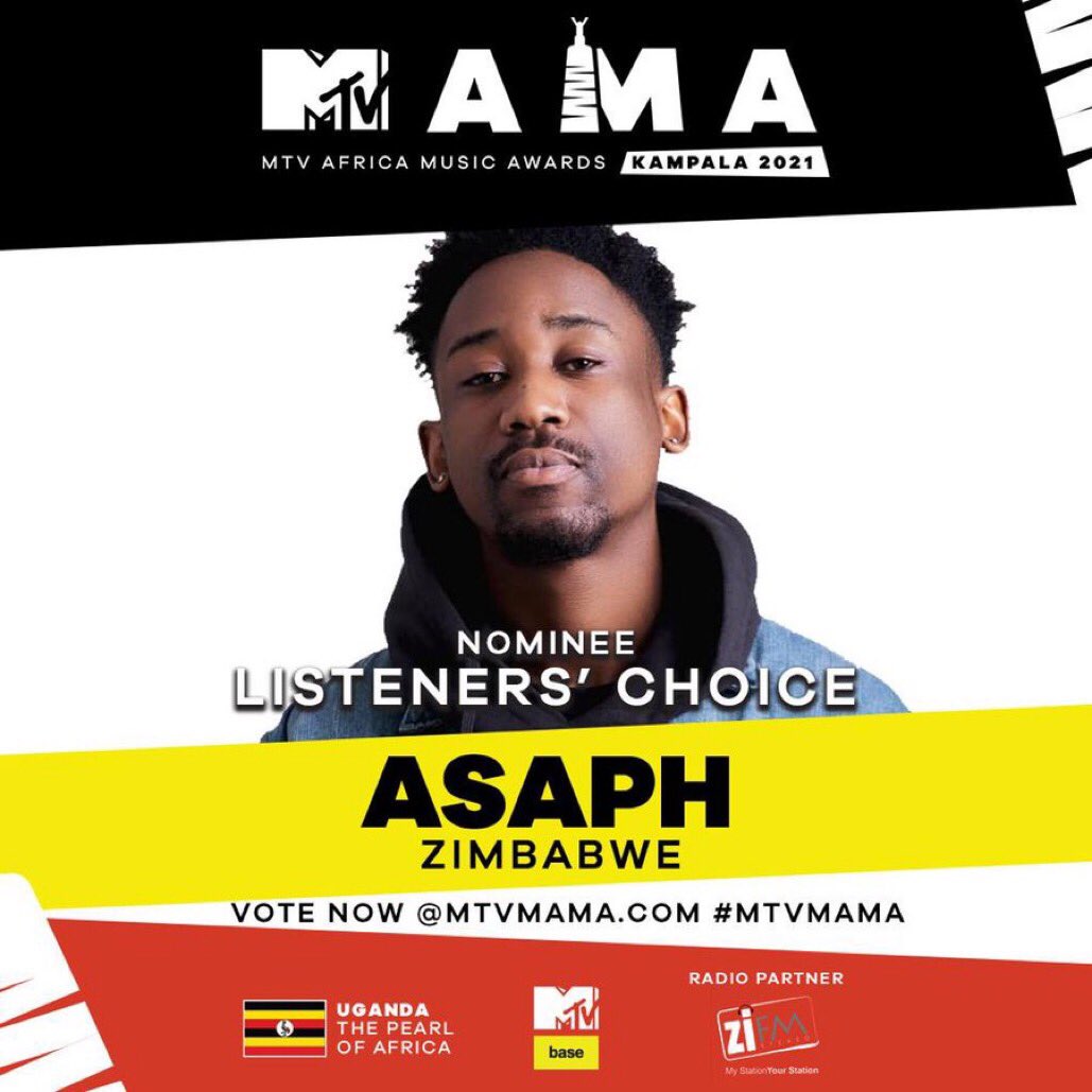 TeeKayZim's tweet photo. Congratulations to our #rapmambo @AsaphAfrika for being te the @mtvmamas listeners choice nominee representing Zimbabwe Vote Now: https://t.co/R4FtVfxSsT
#VisitUganda #PearlOfAfrica @MTVMamas @ZiFMStereo https://t.co/Q94QhjdpZS