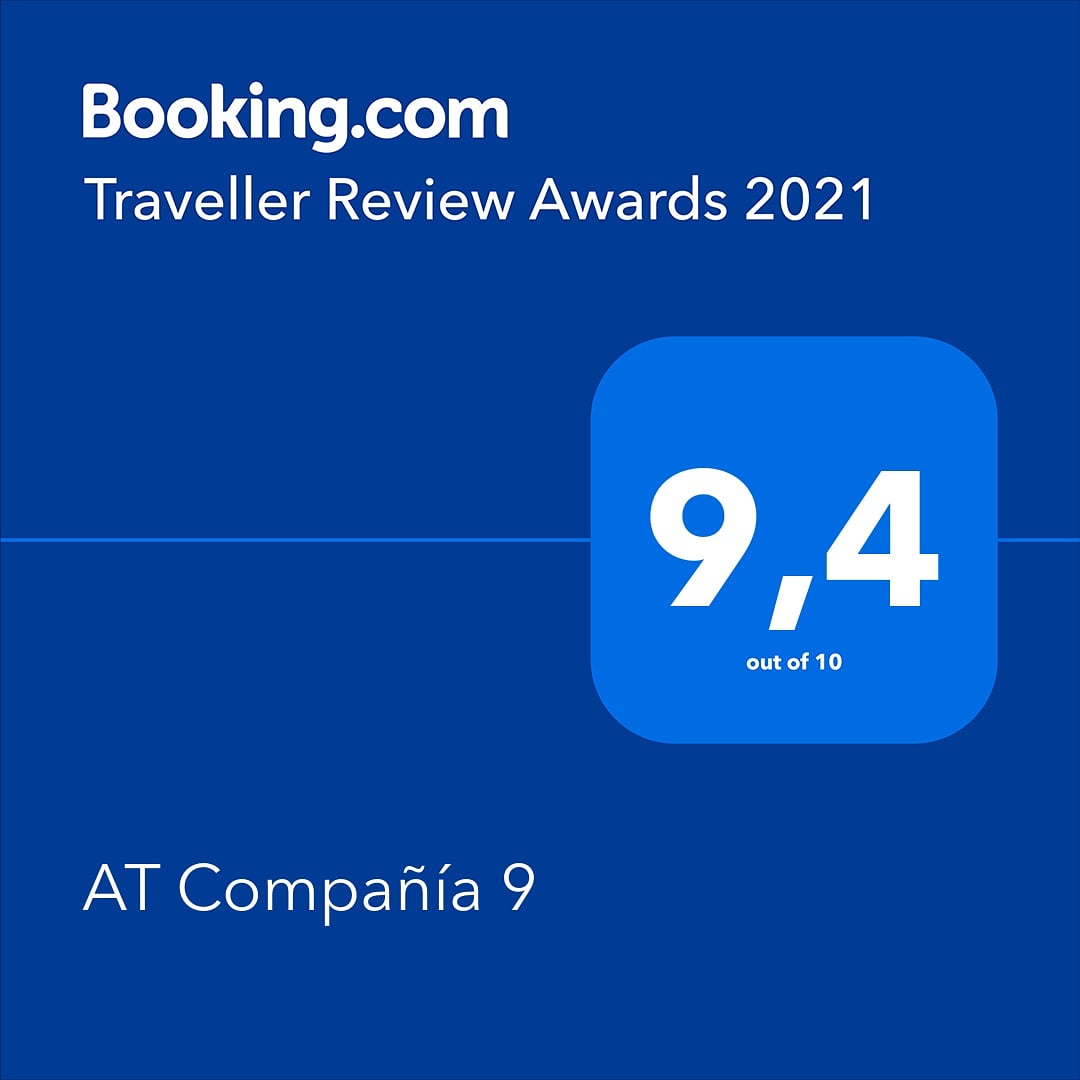 ATCompania9's tweet image. De nuevo en 2022, y ya es el quinto año, conseguimos de mano de nuestros huéspedes en @bookingcom un #travellerreviewawards2021 
9.4 sobre 10
Gracias a todos por depositar vuestra confianza en nosotros. 
Por nuestra parte, seguimos trabajando para darnos lo mejor.