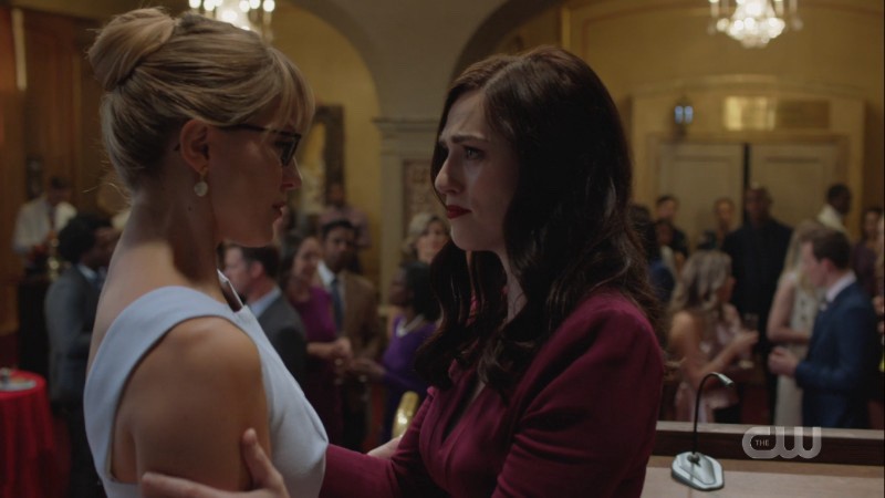 —Katie Mcgrath and Dianna Agron as each other; a thread