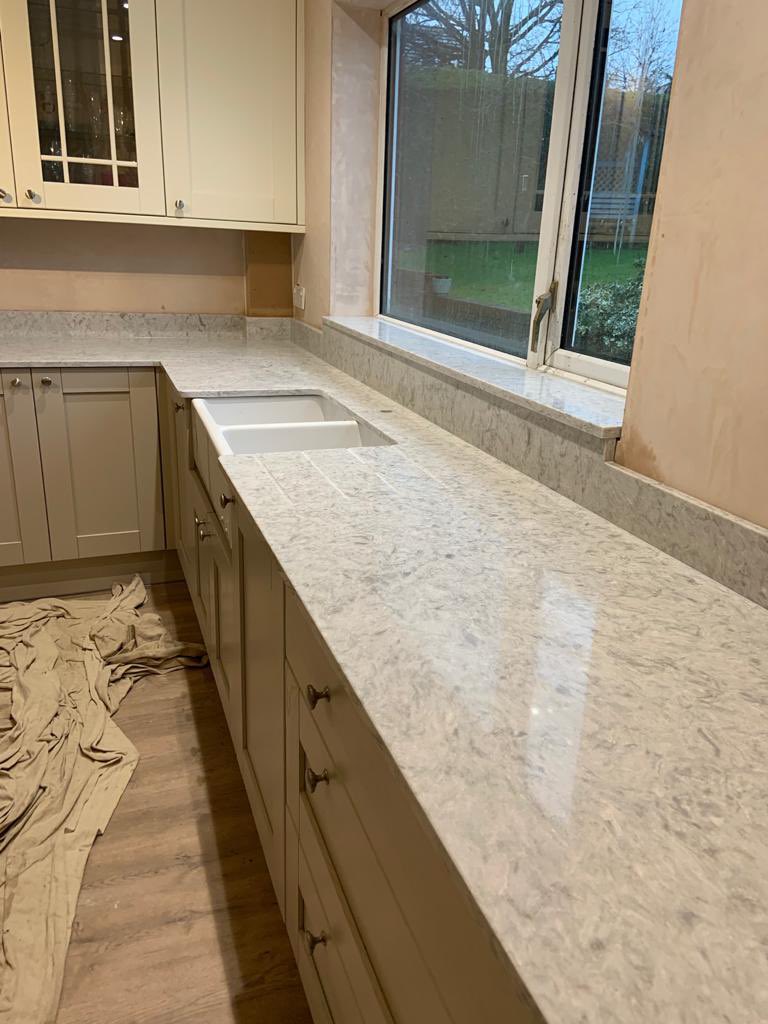 StadiumStone1's tweet photo. CRL Atlantic Gris 20mm thickness installed today at Wingate #quartz #quartzcountertops #quartzworktops #quartzbreakfastbar #quartkitchen #quartzkitchencountertops @CRLstone https://t.co/AvOxsuNTSK