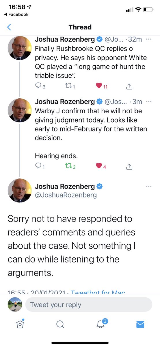  #MeghanvMos judgement around 2 weeks!