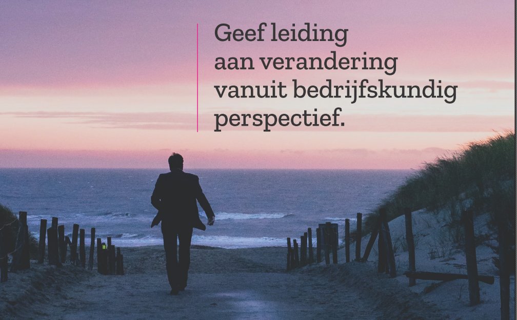▶️ Gesprekken die je dagelijks voert en beslissingen die je neemt, hebben vaak betrekking op meerdere vakgebieden binnen jouw organisatie.  
Met Bedrijfskunde en Leiderschap ontwikkel je een intergrale blik en persoonlijk leiderschap. Brochure -> bit.ly/3is1DEy