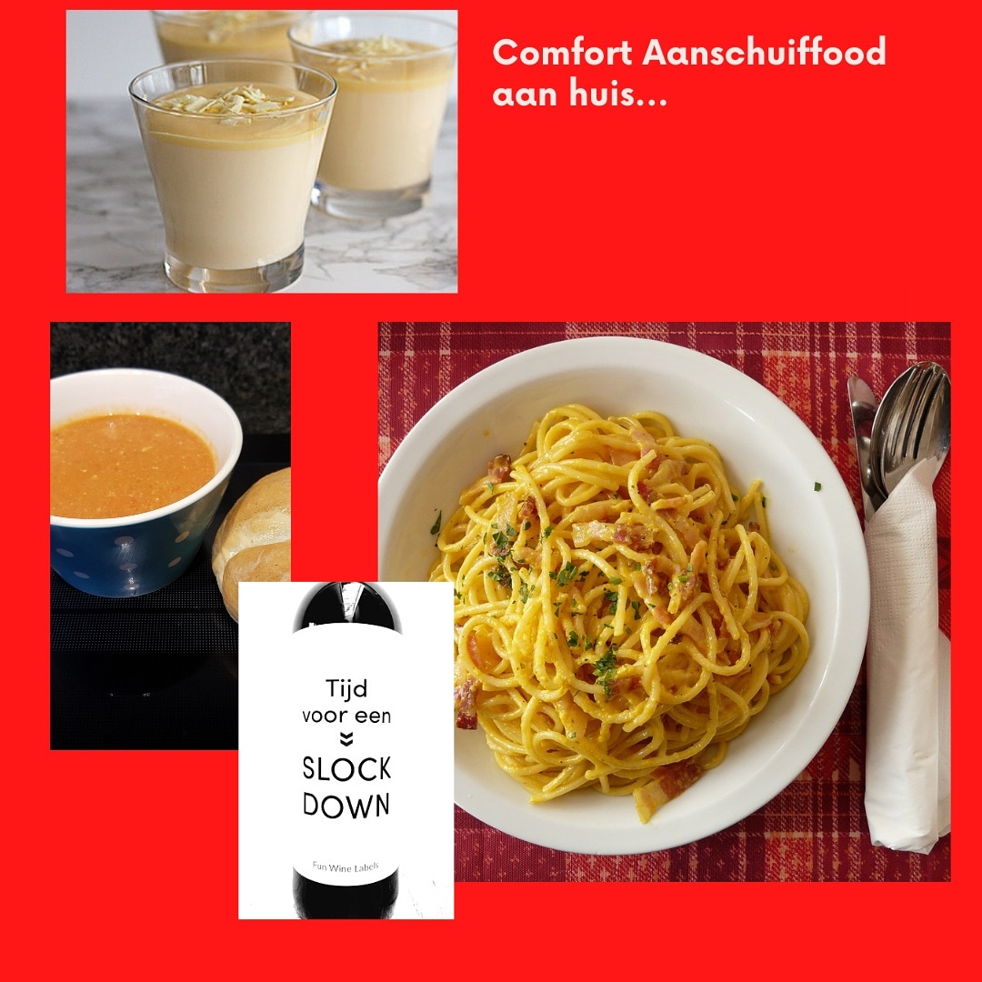 Happie troost nodig?
Aanschuiftafel aan huis met een hartverwarmende soep, homemade brood &amp; pasta, salade en een witte choco bavarois! Met een lekkere bijpassende slockdown natuurlijk! 

anywine.nl/aanschuiftafel…

#KampenBezorgt