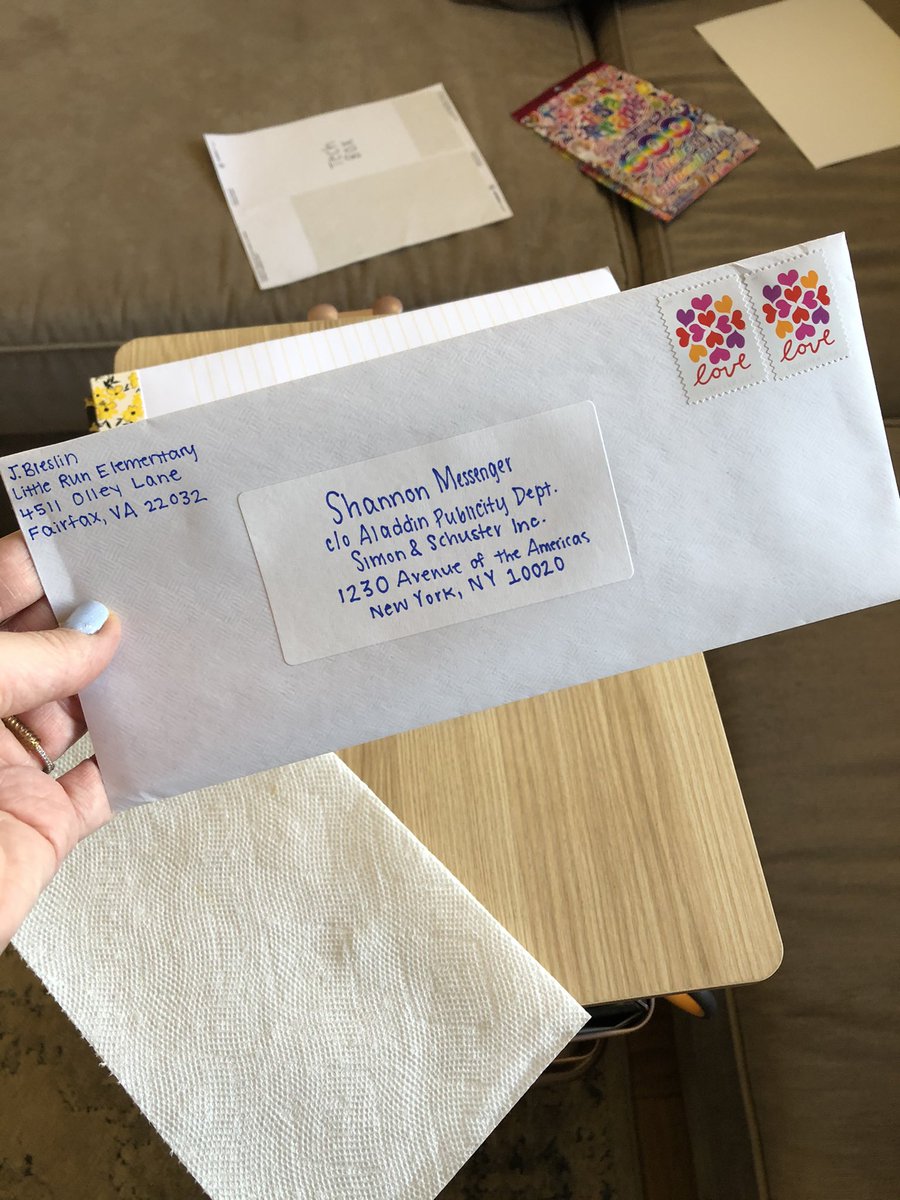 6thgradesynergy's tweet photo. Sixth graders took the initiative to write to their favorite author, who has changed their lives as readers: @SW_Messenger we hope to get a reply and perhaps a virtual visit! 🤞 🤞 https://t.co/Ns064SLWqq