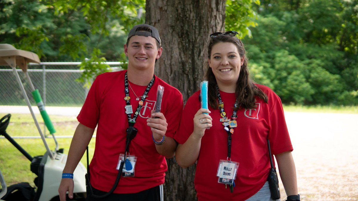 CrossTimbersOK's tweet photo. Our Target Sports Staff  teaches campers to aim for a goal, @fallscreekok Courtesy Staff serves through enforcing the code of conduct for campers and other guests, and 1917 Staff serves through running the gift and coffee shops! Apply here: https://t.co/BobvWEXULf https://t.co/HJvAvXFaAy