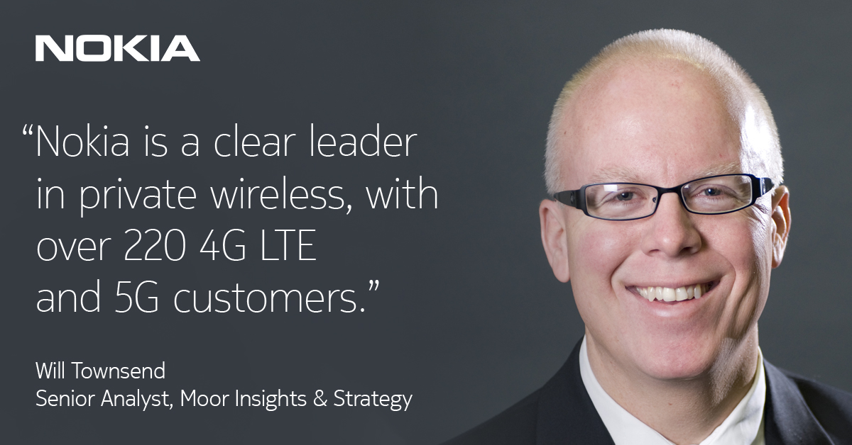 In <a href="/Forbes/">Forbes</a>, Will Townsend of Moor Insights &amp; Strategy shares why the development private #cellularnetworking will increase this year and how we are leading the way from an infrastructure perspective. nokia.ly/2XWmZjO