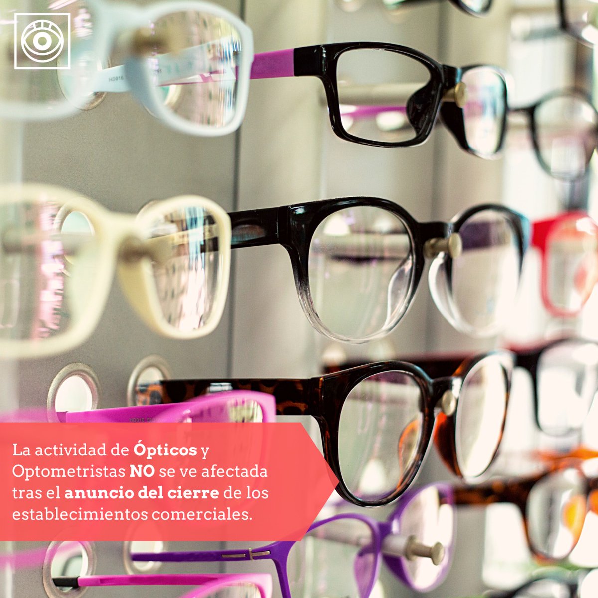 coormoficial's tweet image. 🔊Informamos a todos nuestros colegiados y a sus clientes, que tras la publicación del BORM, donde se adelanta la hora de cierre a las 20 horas, "NO" afecta a los establecimientosóopticos ni a la a actividad de #Ópticos y #Optometristas.

#Coorm
#CoormTeCuida
#TuSaludNosImporta