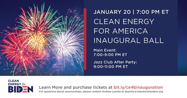 SPIConvention's tweet photo. Though we are physically separated, let us virtually come together. Get your tickets now for the Clean Energy for America Inaugural Ball. CC: @ce4biden #CE4B #Inauguration #CE4BInauguration https://t.co/y2KhFdHd3j https://t.co/Yets3d7a0m