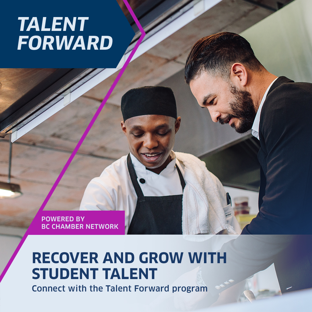 The Talent Forward program, in partnership with ACE-WIL, connects businesses to skilled student talent, helping businesses recover and grow. Find out more: bcchamber.org/talent-forward/ #StrongerBC #TalentForward