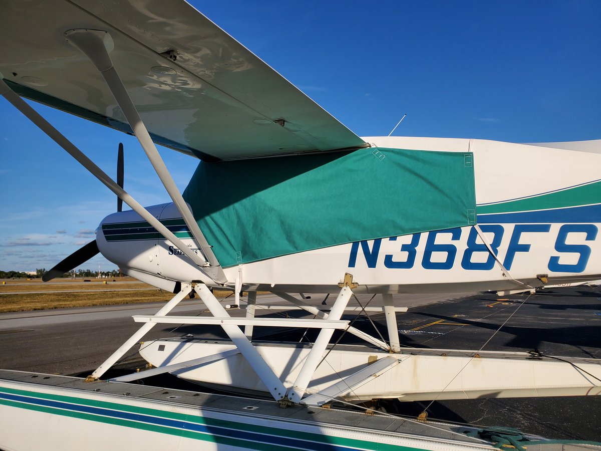 bluewatercanvas's tweet photo. Aquamarine Sunbrella Canvas Cover for Seaplane at the Pompano Beach Air Park https://t.co/6kjoCq0u0Z