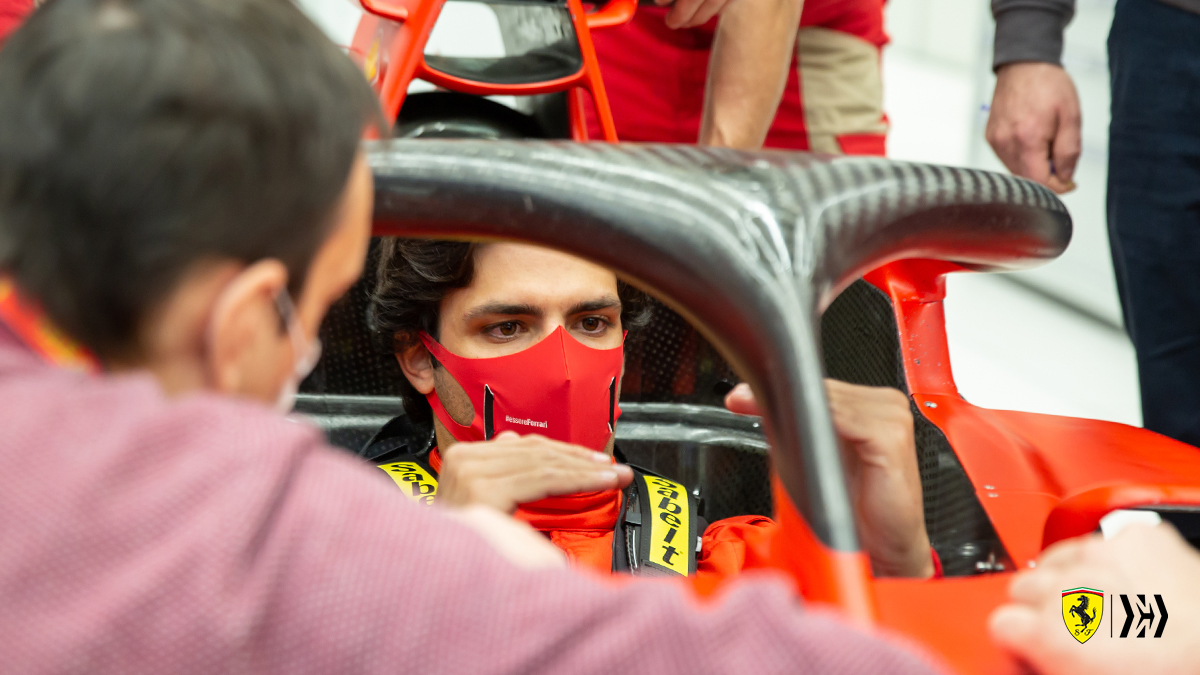 ScuderiaFerrari's tweet photo. .@CarlosSainz55’s first day in red 😍

#WallpaperWednesday presented by @MissionWinnow

#essereFerrari 🔴 https://t.co/T2R9fZYSVW