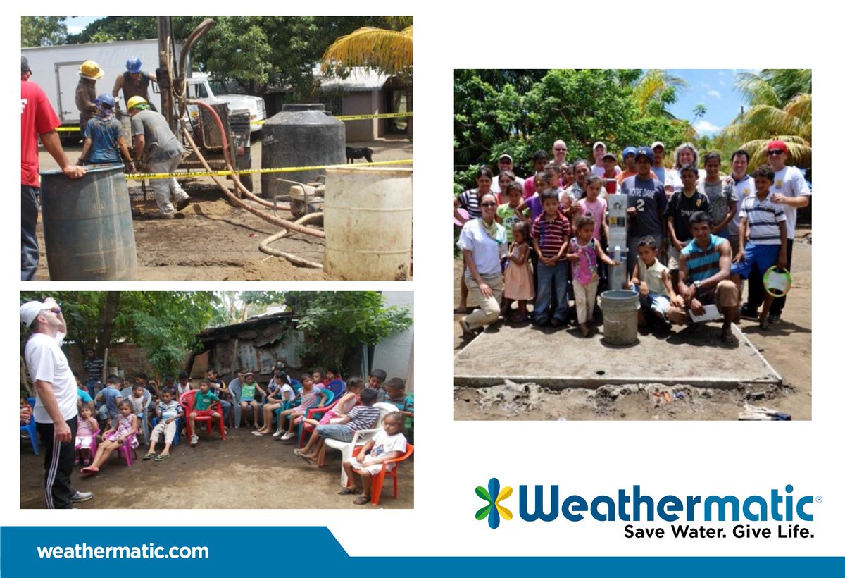 theweathermatic's tweet photo. This #WaterWellWednesday, we celebrate with the 120+ residents in the community of Semilla de Esperanza, Nicaragua!
#SaveWaterGiveLife #Water #Weathermatic #SmartLinkNetwork https://t.co/RwS6JJvZ7l