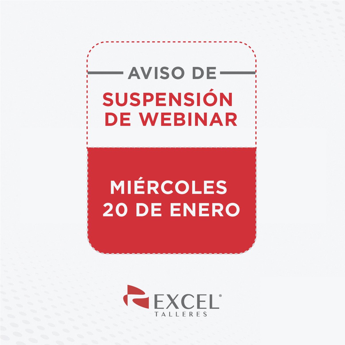 Por motivos de fuerza mayor nuestro webinar programado para miércoles 20 de enero queda suspendido. De antemano agradecemos la compresión y los invitamos a mantenerse pendientes de nuestras redes sociales para continuar aprendiendo más de sus vehículos en los próximos webinars.