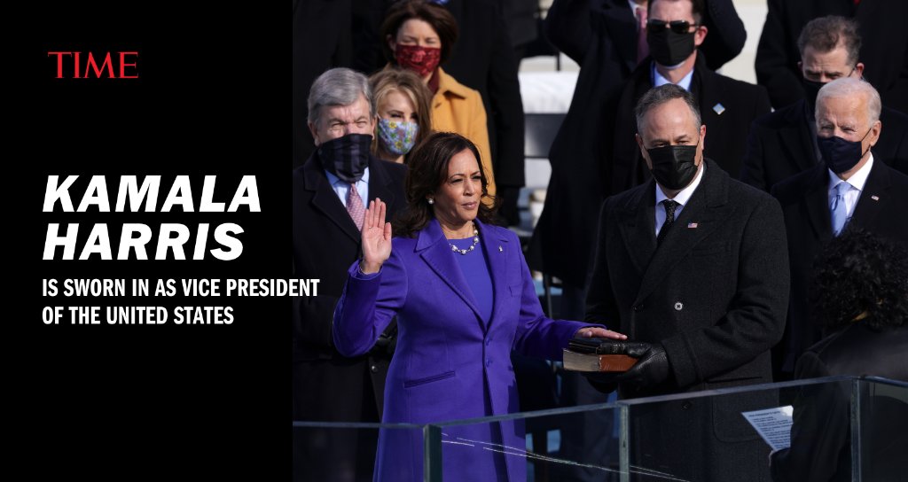 Kamala Harris was sworn in by Justice Sonia Sotomayor, the first Latina Supreme Court member, in a nod to what Harris’s mother used to tell her daughters, according to Harris’ team. 

“You may be the first to do many things, make sure you’re not the last” ti.me/391C4a9