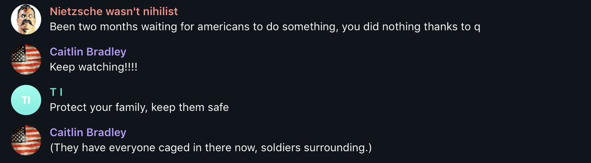 And some of them still believe the American military is going to swoop in at the last minute, and arrest everyone at Biden's inauguration.