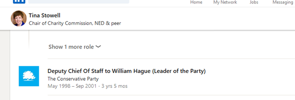 Their owner, Impellam, lists among it’s directors Conservative peer Baroness Tina Stowell of Beeston. She once was Deputy Chief of Staff for William Hague when he was Leader of the Conservative Party, and was Head of Corporate Affairs at the BBC.