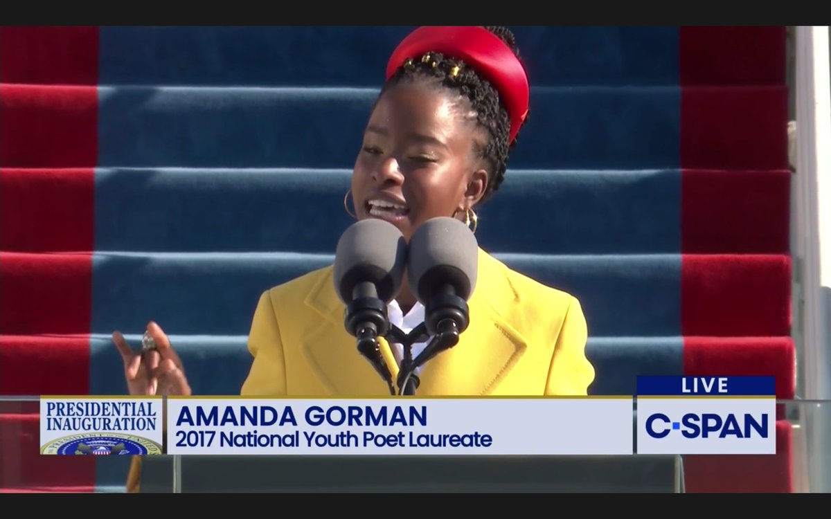 “Being American is more than a pride we inherent. It’s the past we step into and how we repair it.”-National Youth Poet Laureate Amanda Gorman ( @TheAmandaGorman).  #Inauguration2021  