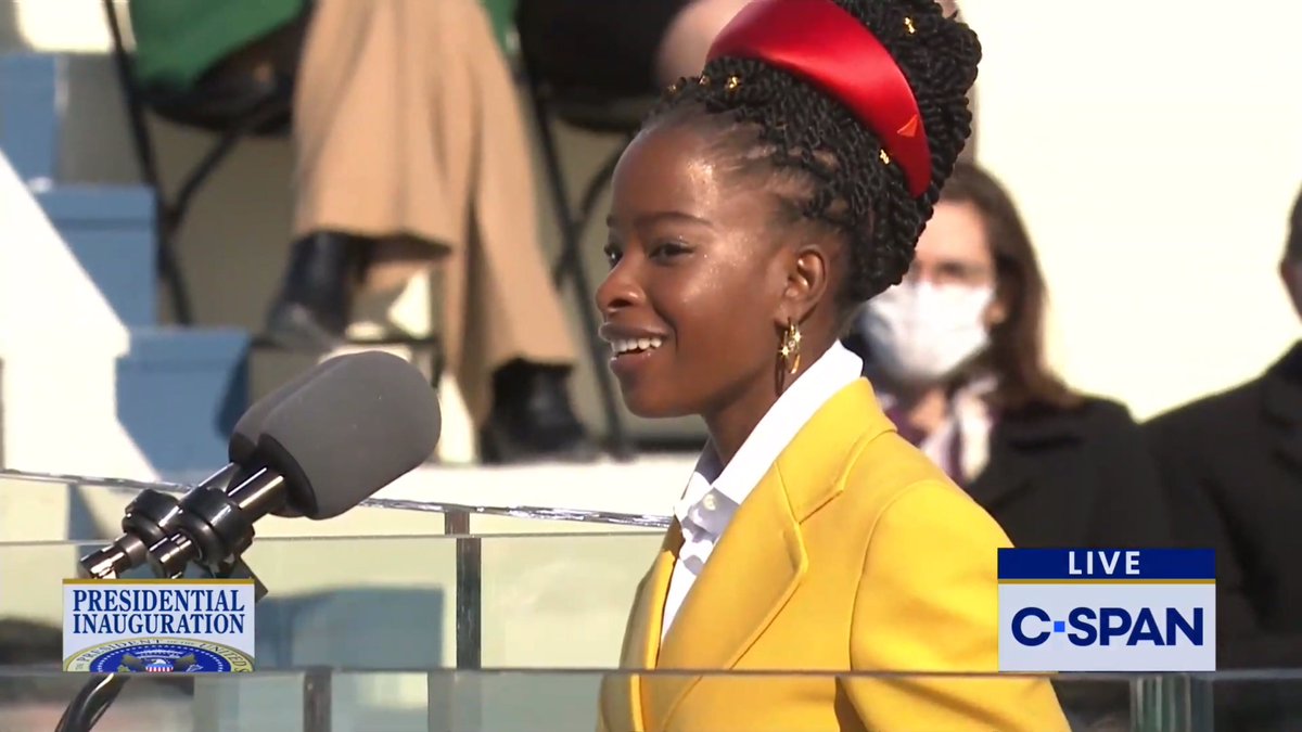 “Being American is not the pride we inherit, it’s the past we step into and how we repair it.” - <a href="/TheAmandaGorman/">Amanda Gorman</a> 

#Inauguration2021