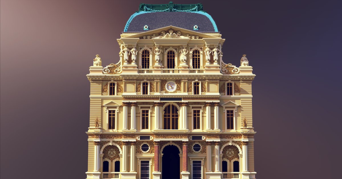 First part of a major project in progress...

Première partie d'un grand projet en cours...

"Le pavillon Sully"

Built by Léo Reynier 
Render by @LordKingCrown

<a href="/MuseeLouvre/">Musée du Louvre</a> 

#minecraft建築コミュ #Minecraft #Minecraftbuilds