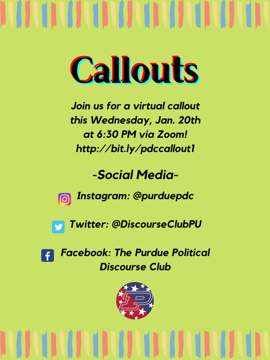 DiscourseClubPU's tweet photo. We have our first callout of the semester today! Come join us on Zoom 😎 #TalkBetter https://t.co/gpYSIQAa1y