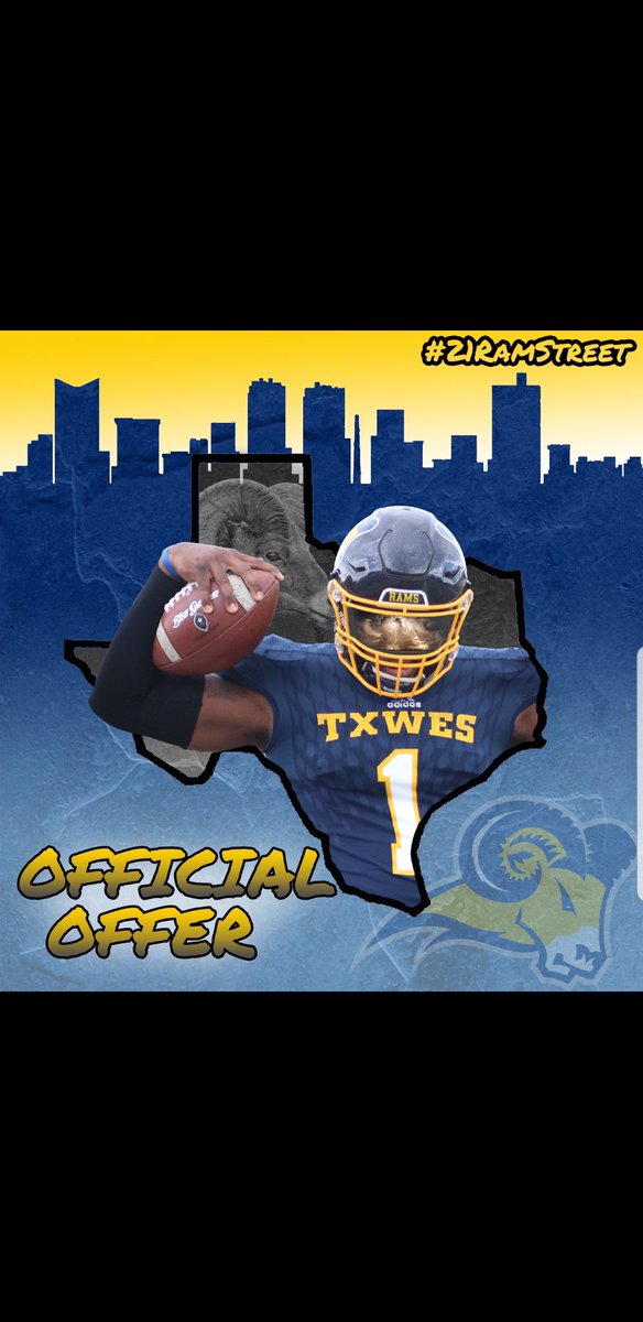 Tonybaker72's tweet photo. Blessed to receive my 10th offer from @TxWesFootball thank you for this opportunity! @CoachJReliford @WarHorseNation @MustangRecruit @BSublet https://t.co/1VVjOIn9XF