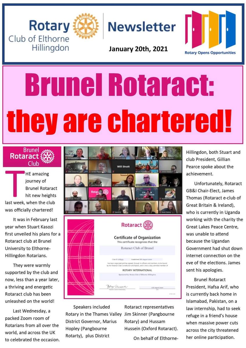 BrunelRotaract's tweet photo. We’re chartered! 🎉 https://t.co/EUKwPQ4j9Y