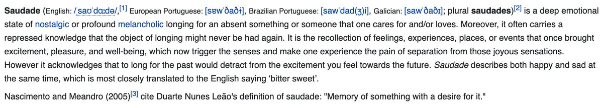 literally the one thing we're the only ones to have a word for