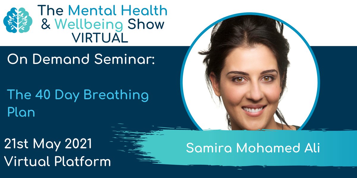 At the Virtual #MHWShow, <a href="/OfficialSamira/">Samira Mohamed Ali</a> will provide an on-demand session on her 40 Day Breathing plan, a great intro to #meditation and #mindfulness to improve #wellbeing. 

Over 25 on-demand seminars confirmed, lots more to be announced!

Tickets: ow.ly/pS3g50DdwRB