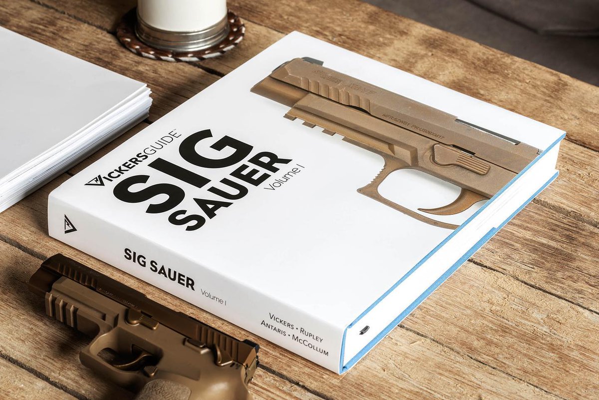 sigsauerinc's tweet photo. Vickers Guide: SIG SAUER Vol 1 is available now. Get an inside look at the history of SIG SAUER firearms through the pages of the latest Vickers Guide! Click https://t.co/BcqBwW1Mj9 to purchase yours! #SIG #SIGSAUER #NeverSettle #VickersGuide https://t.co/SsQMpIkSdP
