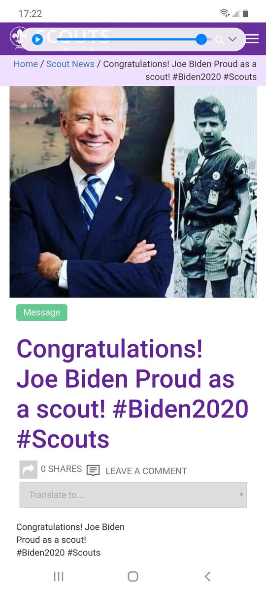 Presdient Biden was a scout.
Who knows where our current young people's future lies? Whatever you do, be who you want to be, and make it a great future.