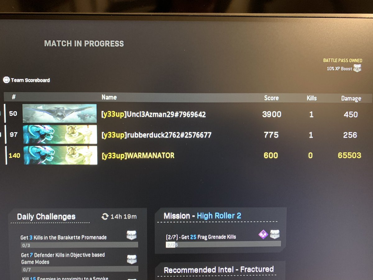 When you get all the damage and your teammates nick your kills