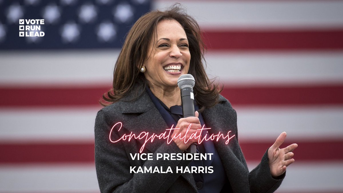 VoteRunLead's tweet photo. Congratulations Madam Vice President. “While I may be the first woman in this office, I will not be the last." @KamalaHarris #InaugurationDay https://t.co/2jgxEkwJPi