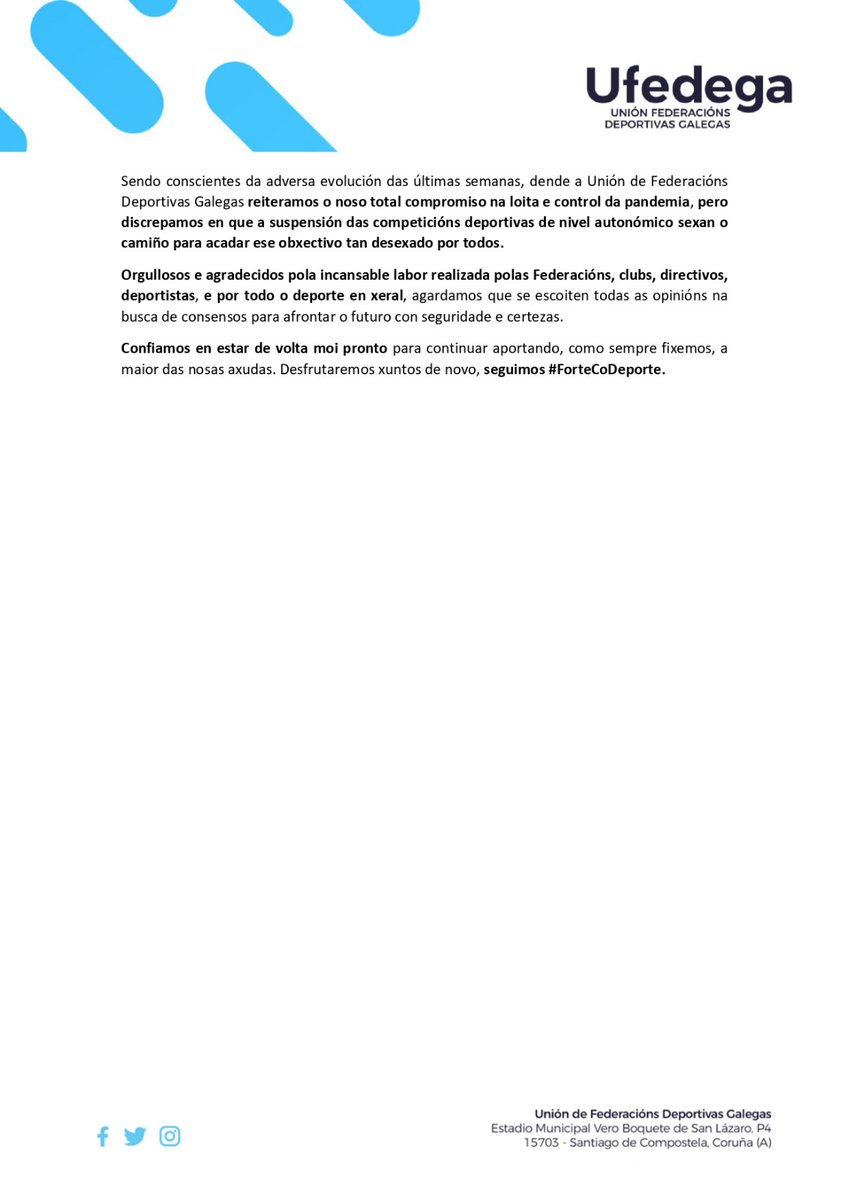 UFEDEGA_'s tweet photo. 📢COMUNICADO UFEDEGA 👇 https://t.co/bTMyMJCA89