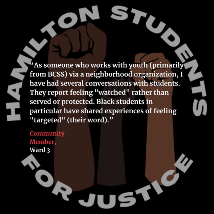 The HWDSB has consistently silenced & belittled Black, Indigenous, racialized & marginalized youth. How can the HWDSB continue to disregard the widespread & insidious racism they perpetuate when these are the experiences of their students, staff, parents & community? 2/3
