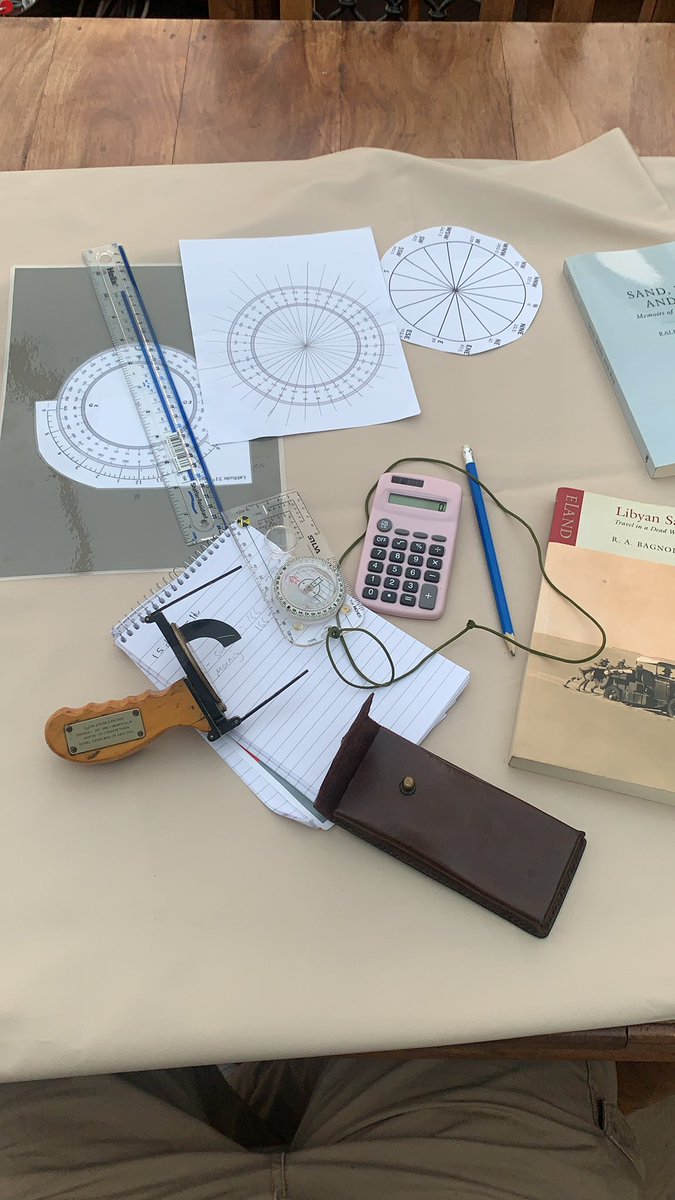 Basha1972's tweet photo. Table top navigation! Getting to grips with a unique sun compass when the suns not playing 😜 possibly post up a bid clip tomorrow about it 😳 #Bagnold #suncompass https://t.co/xBDNq6O4eV