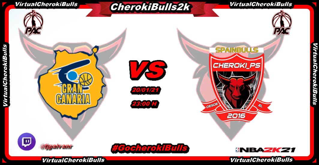 #NBA2K21         #PS4 

Hoy empieza la Copa PAC
<a href="/CherokiBulls2k/">CHEROKIBULLS2K</a> 

🆚 <a href="/eSportsGranca/">eSportsGranca</a> 
⏰ 23:00H
🏆 <a href="/proamcommunity/">ProAm Community</a> Copa PAC

Puedes vernos en directo en:
Twitch.tv/oierelge 

#GOCherokiBulls