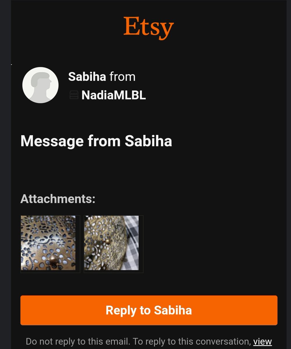 Vinidian6's tweet photo. This is her @Etsy profile
I receive message like Sabiha From ETSY store #NADIAMLBL which owns the page @_Nadia_K
#TheLittleBakery @EtsyUKCakeChat @PayPalUK @AskPayPal So now if client upload return label and does not send the product purchased. How can this be solved? https://t.co/U0ixYgwr66