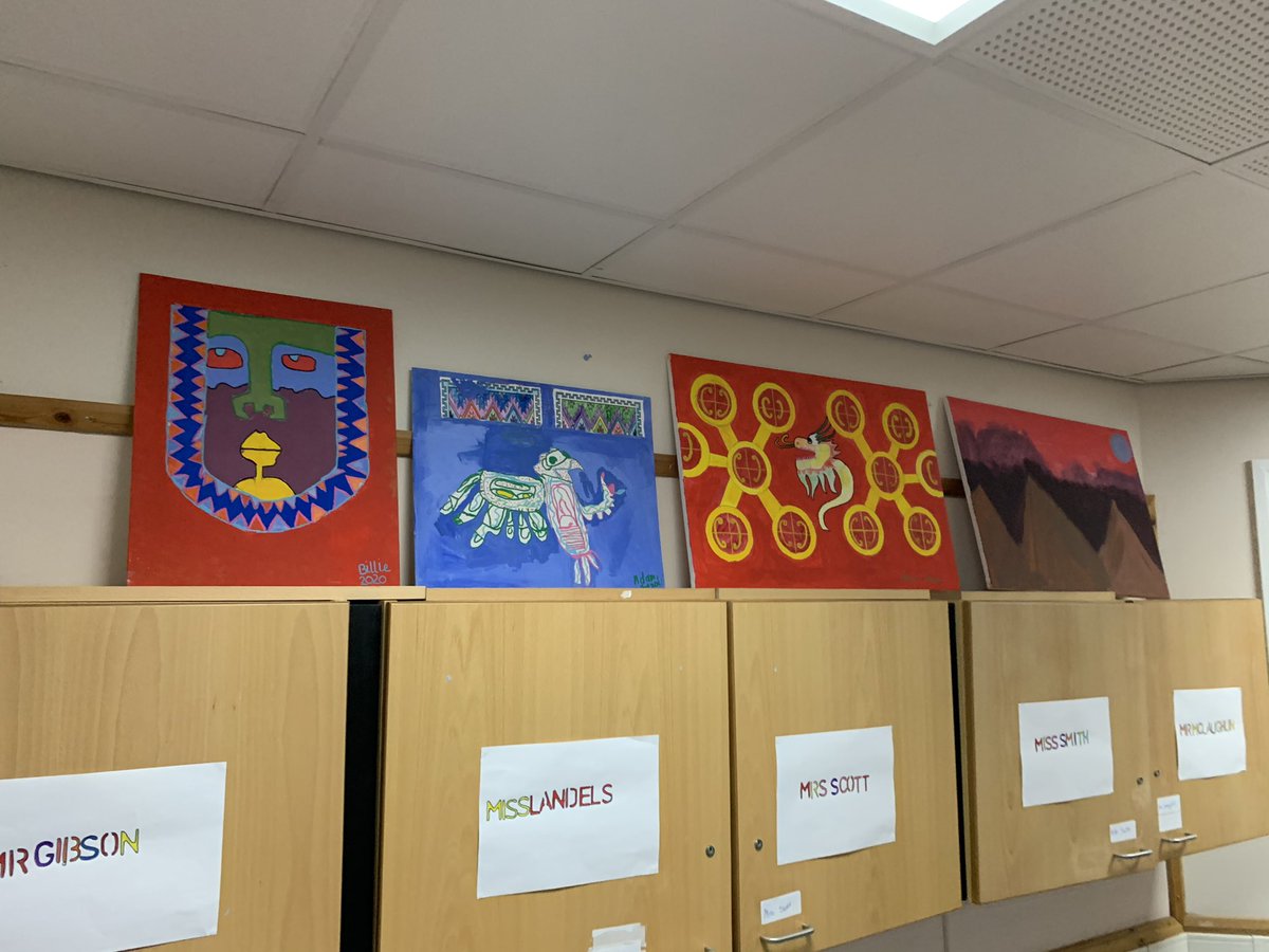 MorganSfL1's tweet photo. Some of the artwork that is being done in the ESA! Another absolutely brilliant day! Lots of work done on teams, a drizzly wander with PE then some games and art time this afternoon! 🏛📚🧑🏼🎨👨🏼🎨 #lockdown2021 #ESA #Art #supportforlearners #SupportforLearning https://t.co/dbZXnHqYqI