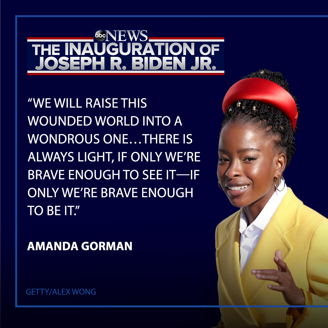Good Morning America 22 Year Old Amanda Gorman Reads Moving Poem At Joe Biden S Inauguration There Is Always Light T Co Ih535sgrkj T Co Czbqbqodbv Twitter